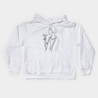 Art Deco Woman Drinking Martini Kids Hoodie